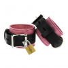 Strict Leather Pink and Black Deluxe Locking Cuffs
