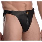 Spiked Leather Confinement Jockstrap Male Cbt Locking Chastity Bdsm Device