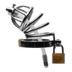 Master Series Stainless Steel Chastity Cage Silicone Urethral Plug