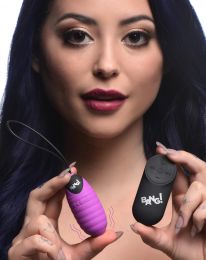 28X Ribbed Silicone Vibrating Egg with Remote Control