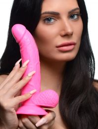 7.5 Inch Dildo with Balls - Pink