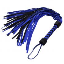 Strict Leather Black and Blue Suede Flogger
