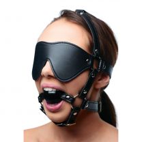 Strict Eye Mask Harness With Ball Gag