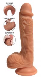 Easy Riders 8 inches Dual Density Silicone Dildo with Balls