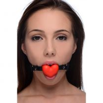 Frisky Heart Beat Silicone Red Heart Shaped Mouth Gag
