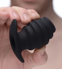 Hive Ass Tunnel Silicone Ribbed Hollow Anal Plug Small