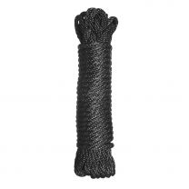 Premium Black Nylon Bondage Rope 25 Feet