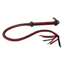 Strict Leather Premium Red and Black Leather Bondage Whip