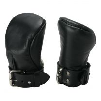 Strict Leather Deluxe Padded Fist Mitts Medium/large Soft Garment Leather Strap