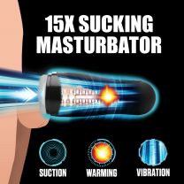 LoveBotz Auto Milker 15X Sucking Male Masturbator Toy with Triple Sensations 